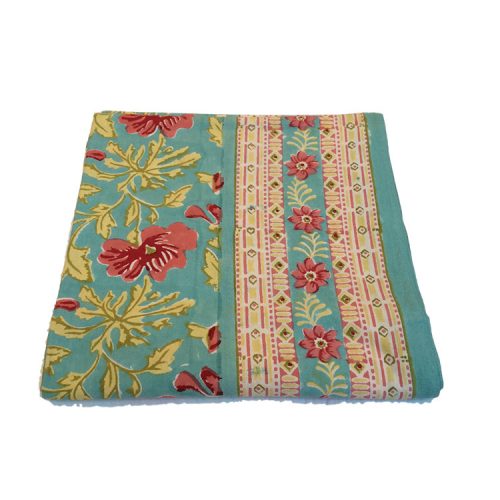 Indian Block Print Cotton Tablecloth