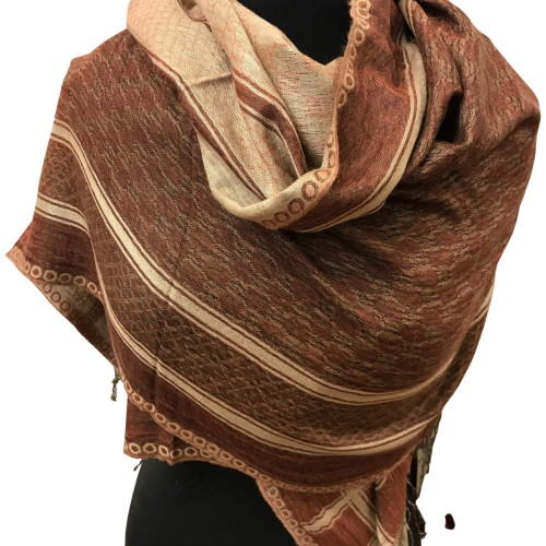 discount 76% WOMEN FASHION Accessories Shawl Brown Brown Single Zara shawl 